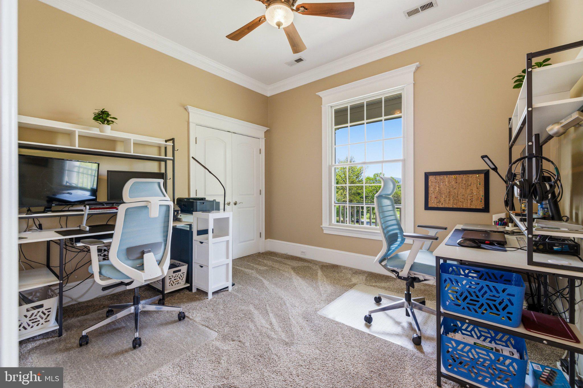 246 Lawsons Farm Circle Ruckersville, VA 22968 - Photo 48 of 130 a workspace with furniture hardwood and a window