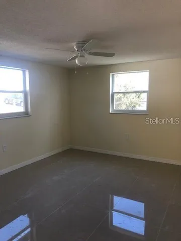 an empty room with a window