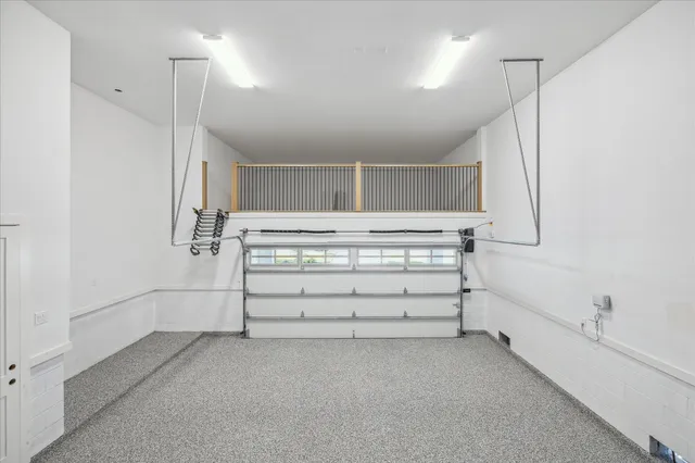 a view of a room with storage and utility