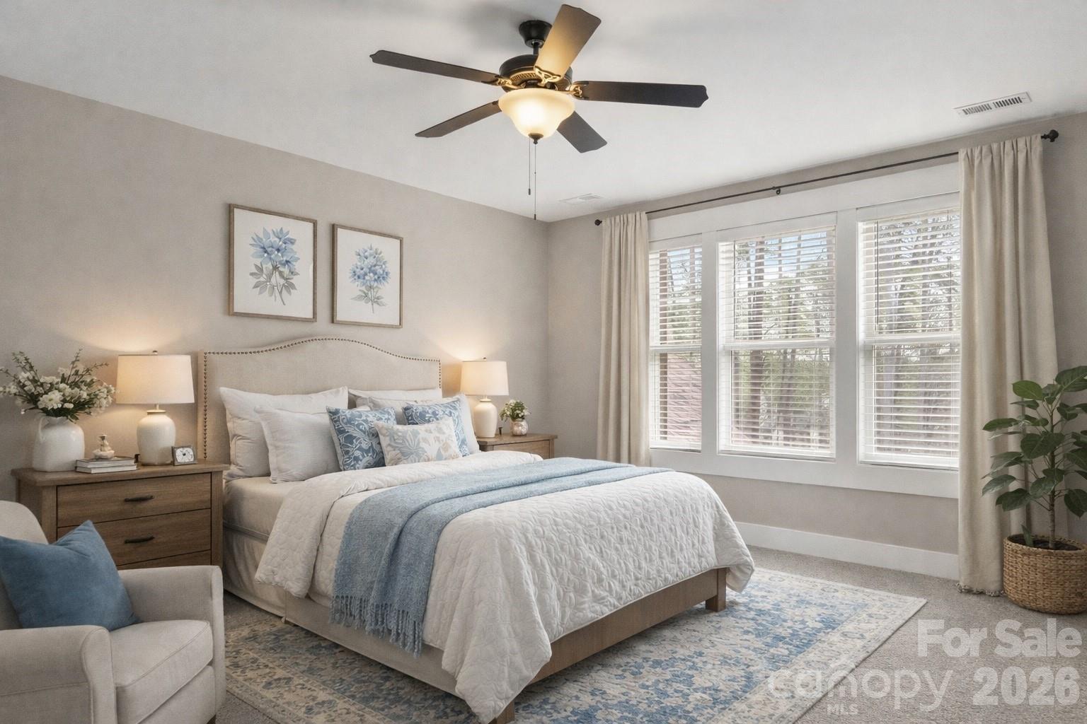 7261 Bay Ridge Drive Denver, NC 28037 - Photo 26 of 48 a bedroom with bed and a large window