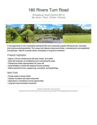 $559,000 | 180 State Rd S-38-1893, Orangeburg, SC 29115