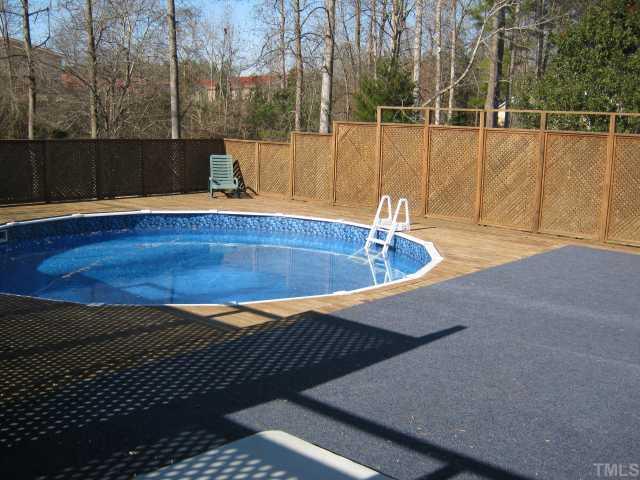 3401 Cartway Lane Raleigh, NC 27616 - Photo 7 of 12 Your own Vacation in your Fenced in yard complete with 24' round by 4' deep swimming pool. This home is ready for a family to enjoy the hot weather in their Backyard! Pool has New Liner and Skimmer!
