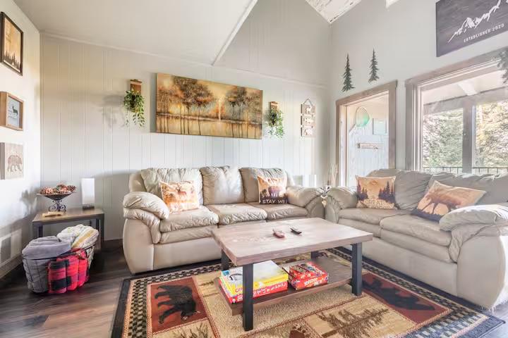 33840 Upper Leland Road, Unit B Pinecrest, CA 95364 - Photo 3 of 35 a living room with a couch and a large window