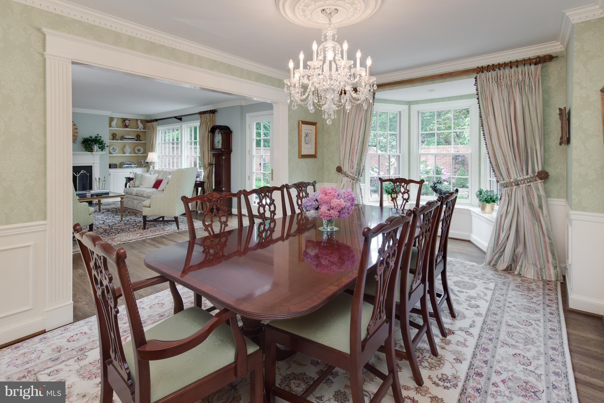2814 R Street Northwest Washington, DC 20007 - Photo 8 of 30 a view of a dining room with furniture window and wooden floor