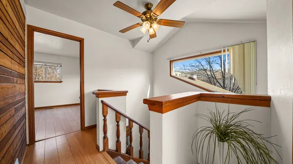 a view of an entryway with a window