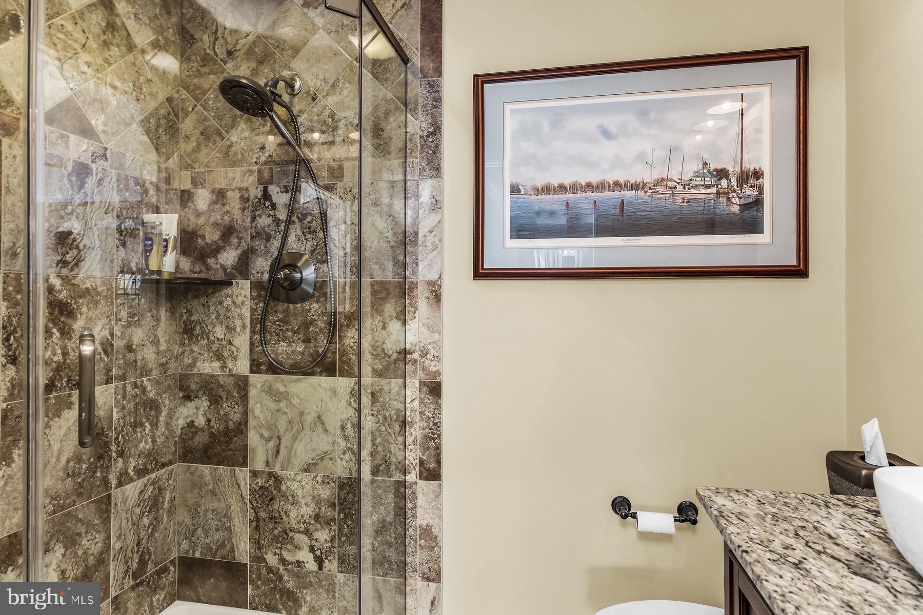 21477 Island Club Road Tilghman, MD 21671 - Photo 39 of 48 Hall Full Bath w/Walk-In Glass-Enclosed Shower