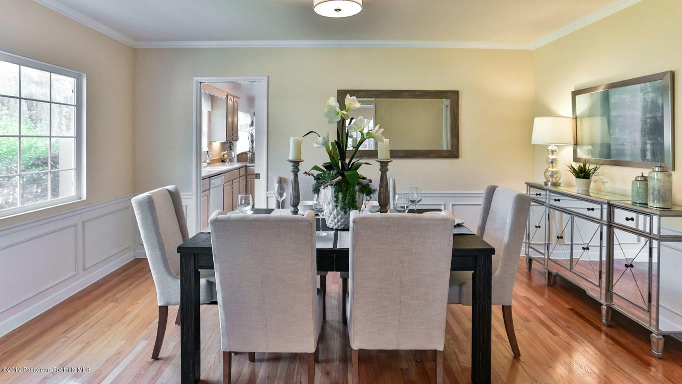 3810 Fairmeade Road Pasadena, CA 91107 - Photo 9 of 47 a view of a dining room with furniture window and wooden floor