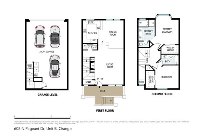 605 North Pageant Drive, Unit B Orange, CA 92869 - Photo 1 of 1 a black and white photo of a floor plan