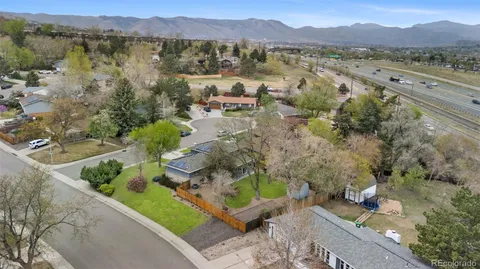 an aerial view of residential house with outdoor space