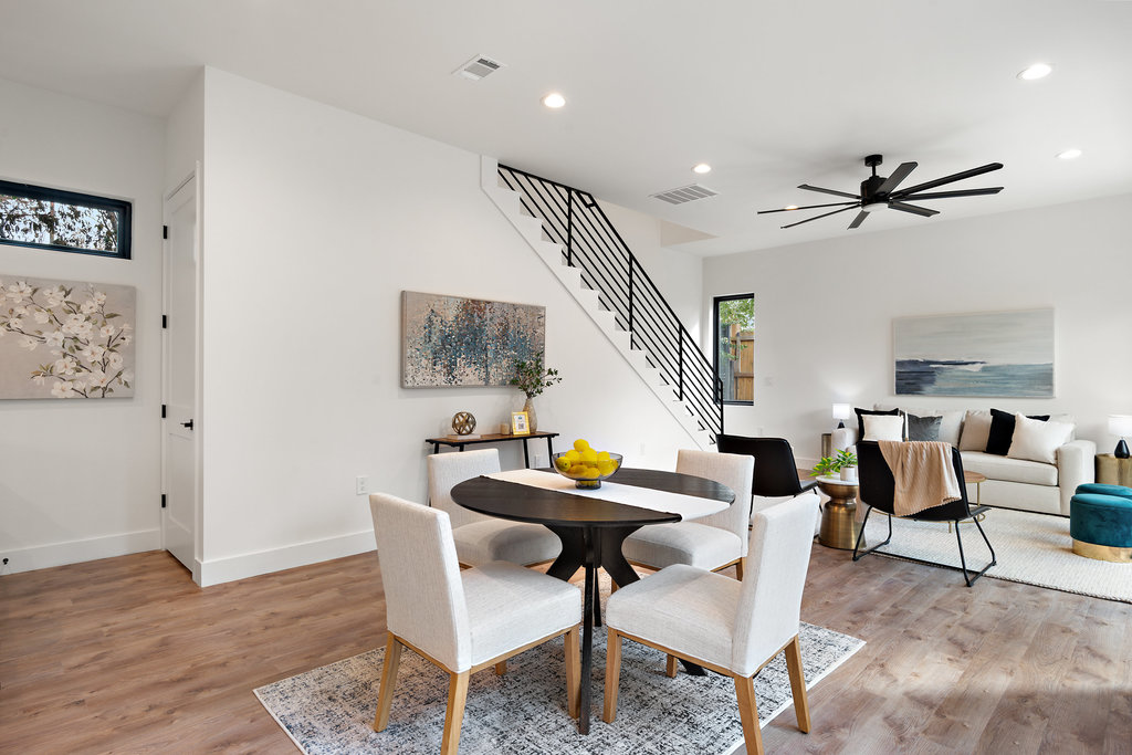 4407 Merle Drive, Unit B Austin, TX 78745 - Photo 12 of 38 a work room with furniture and wooden floor