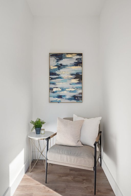 4407 Merle Drive, Unit B Austin, TX 78745 - Photo 22 of 38 a living room with furniture and a potted plant