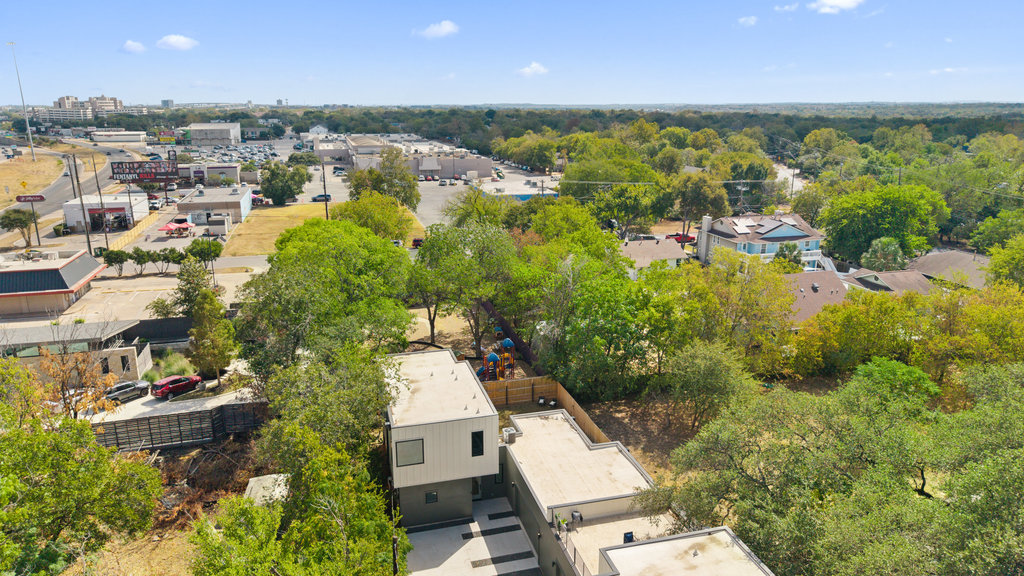 4407 Merle Drive, Unit B Austin, TX 78745 - Photo 36 of 38 an aerial view of residential houses with outdoor space