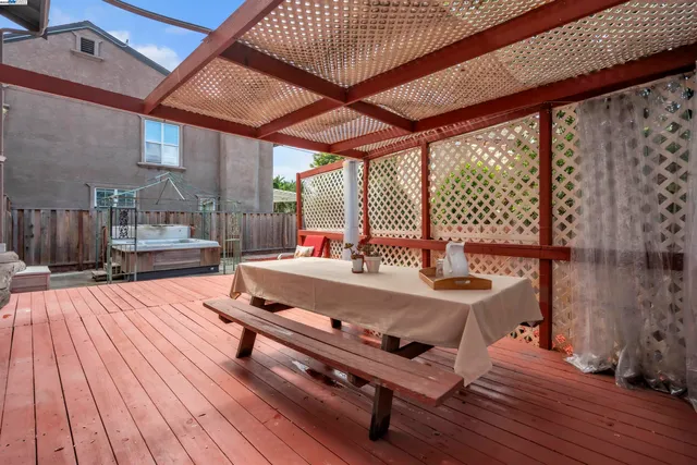 a outdoor space with lounge chair