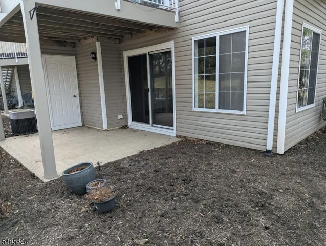 a view of a backyard of a house