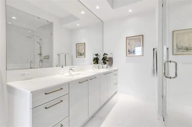 a bathroom with a shower and toilet