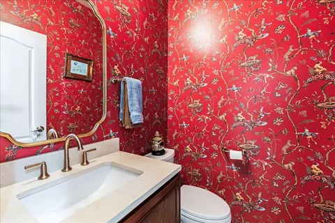 a bathroom with a sink and a toilet