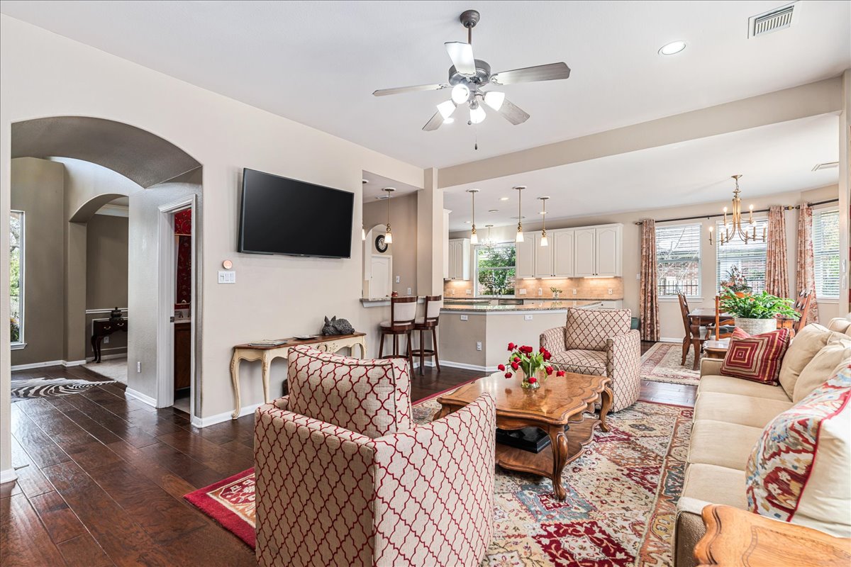 58 Cottondale Road The Hills, TX 78738 - Photo 8 of 40 a living room with furniture and a flat screen tv