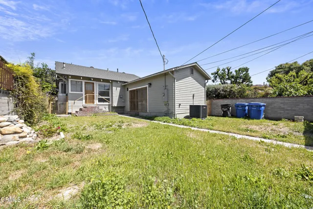a house view with a backyard space