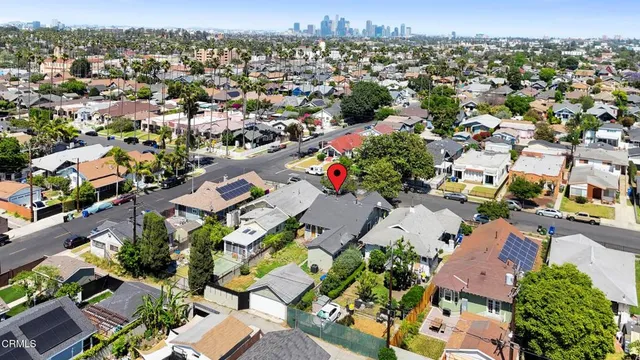 an aerial view of a city
