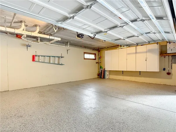 a view of a garage