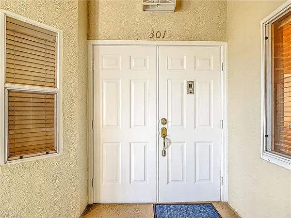 a view of front door of house