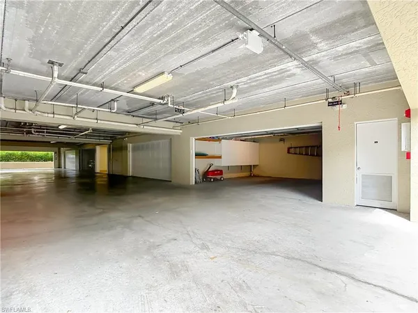 a view of a garage