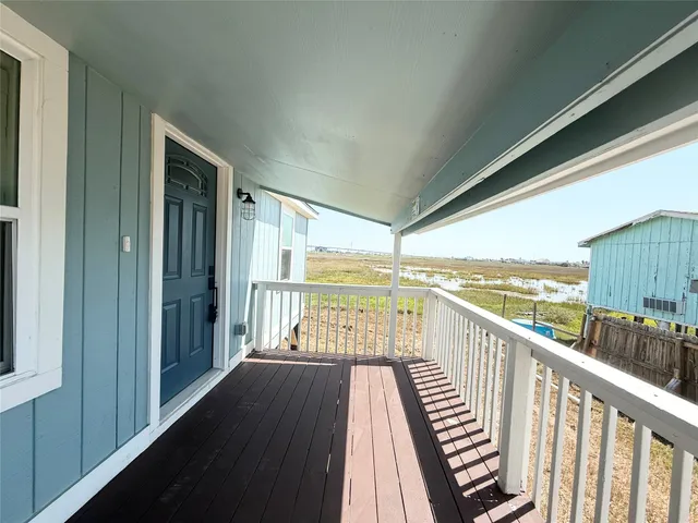 a view of balcony with city view