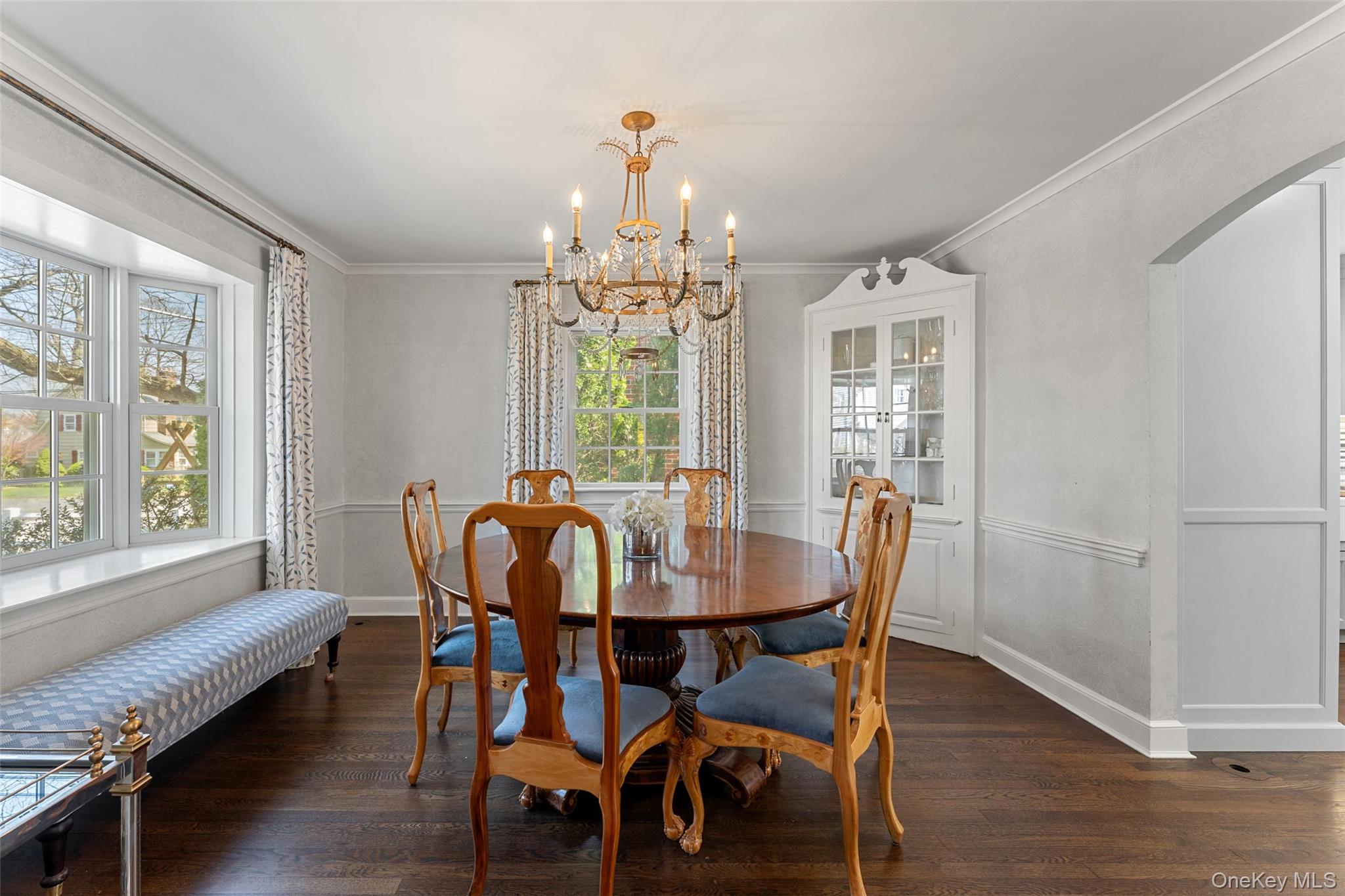 44 Sprague Road Scarsdale, NY 10583 - Photo 12 of 36 Charming formal dining room with large bay window and built-in hutch
