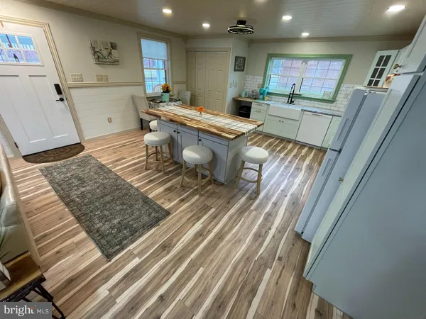 a living room with a couch and a table