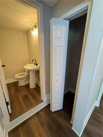 a bathroom with a sink and a toilet