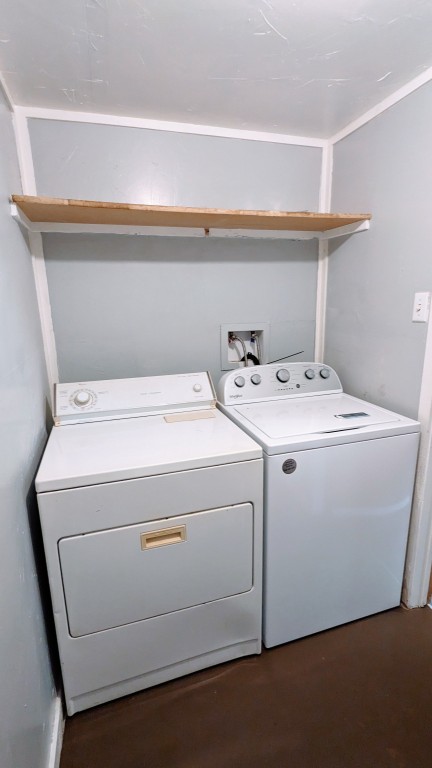 3209 Barton View Drive, Unit A Austin, TX 78735 - Photo 12 of 14 Laundry area featuring concrete flooring and washer and clothes dryer
