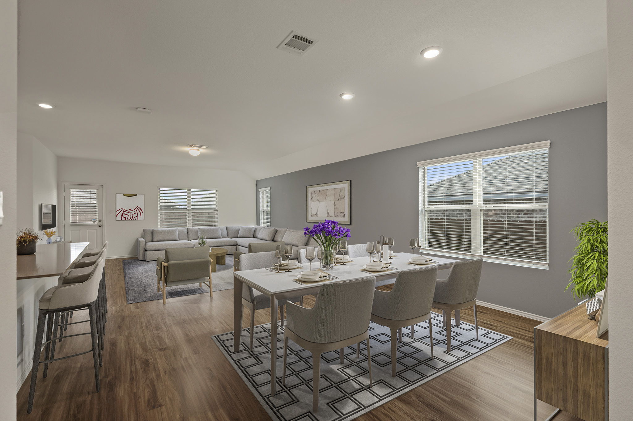 3489 Pauling Loop Round Rock, TX 78665 - Photo 3 of 32 The dining room in this home has room for 6 - 8 guests to gather around the table for the holidays or a house party.