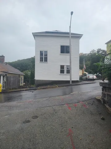 a view of a street from a house