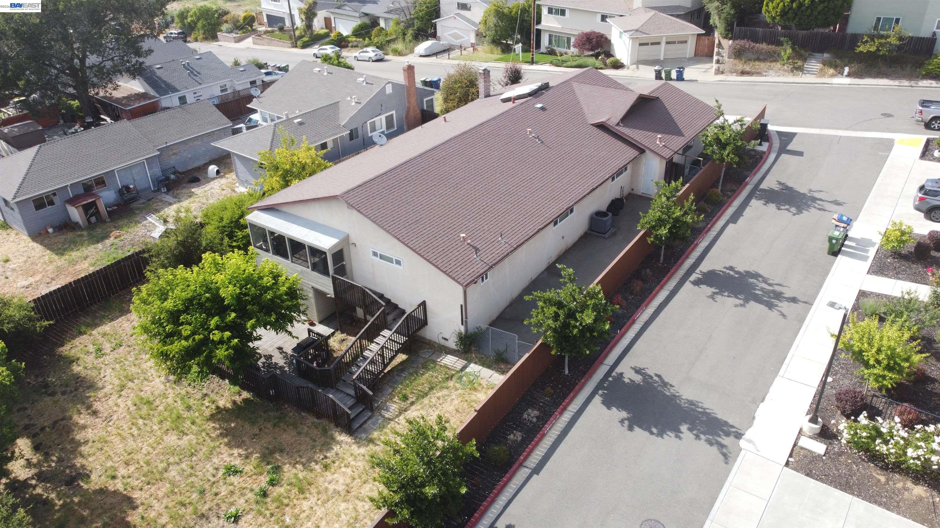 4591 Edwards Lane Castro Valley, CA 94546 - Photo 34 of 44 an aerial view of a house with a yard