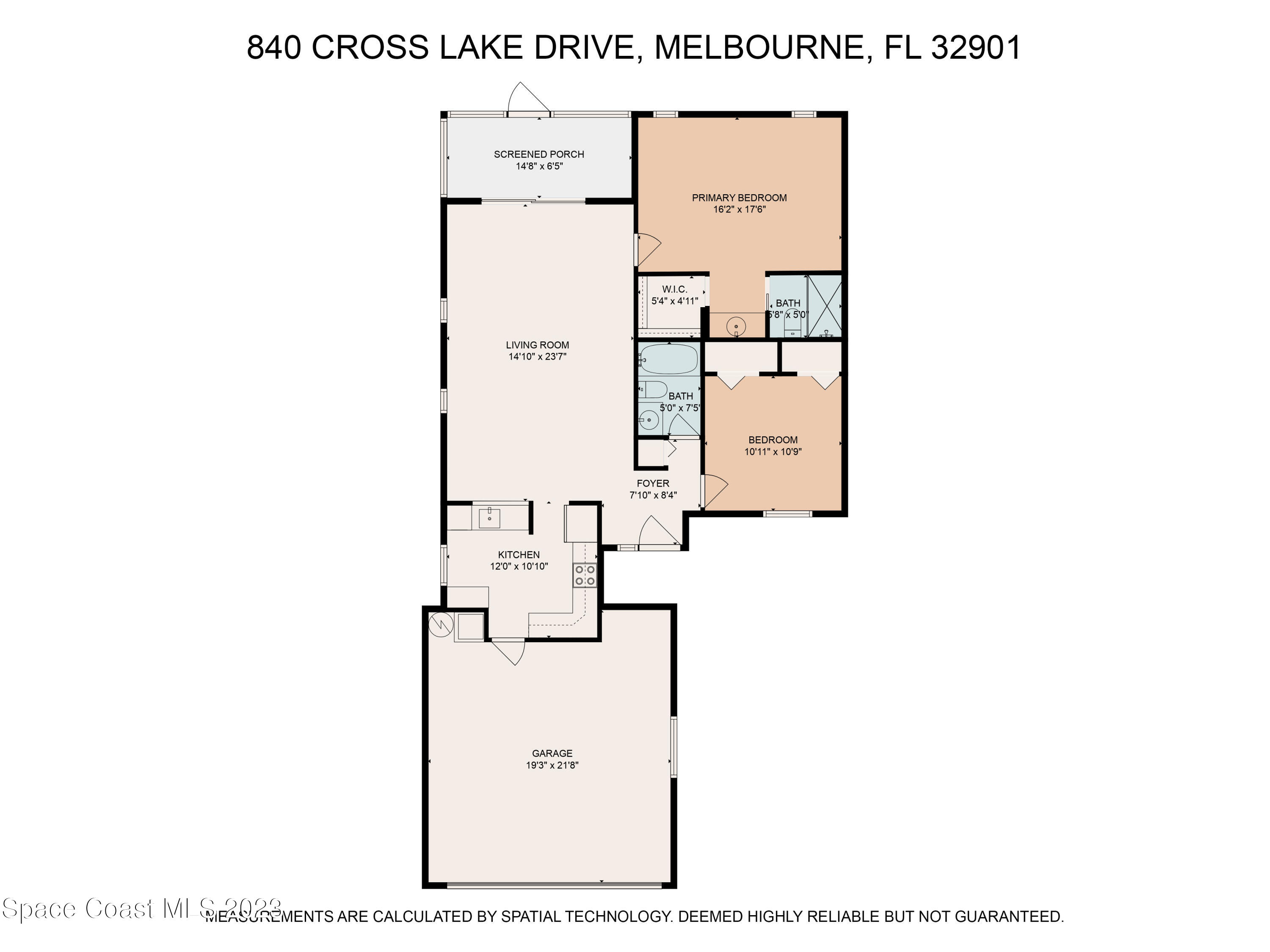 840 Cross Lake Drive Melbourne, FL 32901 - Photo 63 of 63 Floor Plan