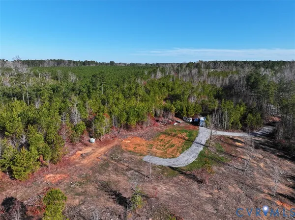 an aerial view of green landscape with trees houses and mountain view