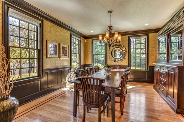 24 Burroughs Road Lexington, MA 02420 - Photo 8 of 30 a view of a dining room with furniture window and wooden floor