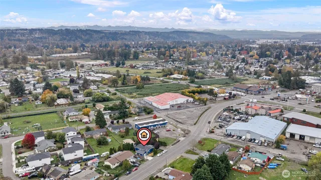 an aerial view of a city