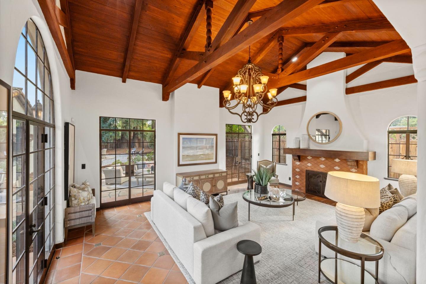 503 Arlington Road Redwood City, CA 94062 - Photo 14 of 48 a living room with furniture and a clock