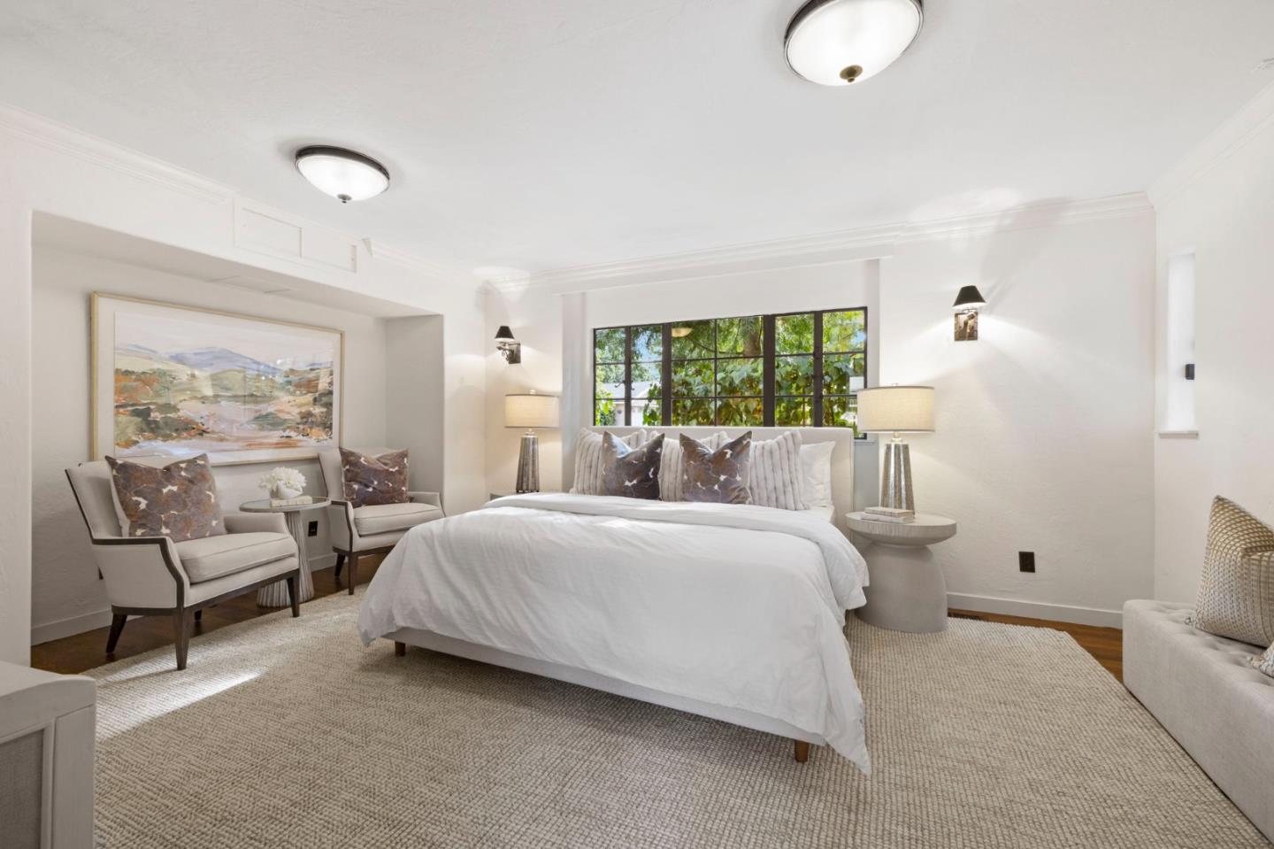 503 Arlington Road Redwood City, CA 94062 - Photo 19 of 48 a bedroom with a bed and a large window