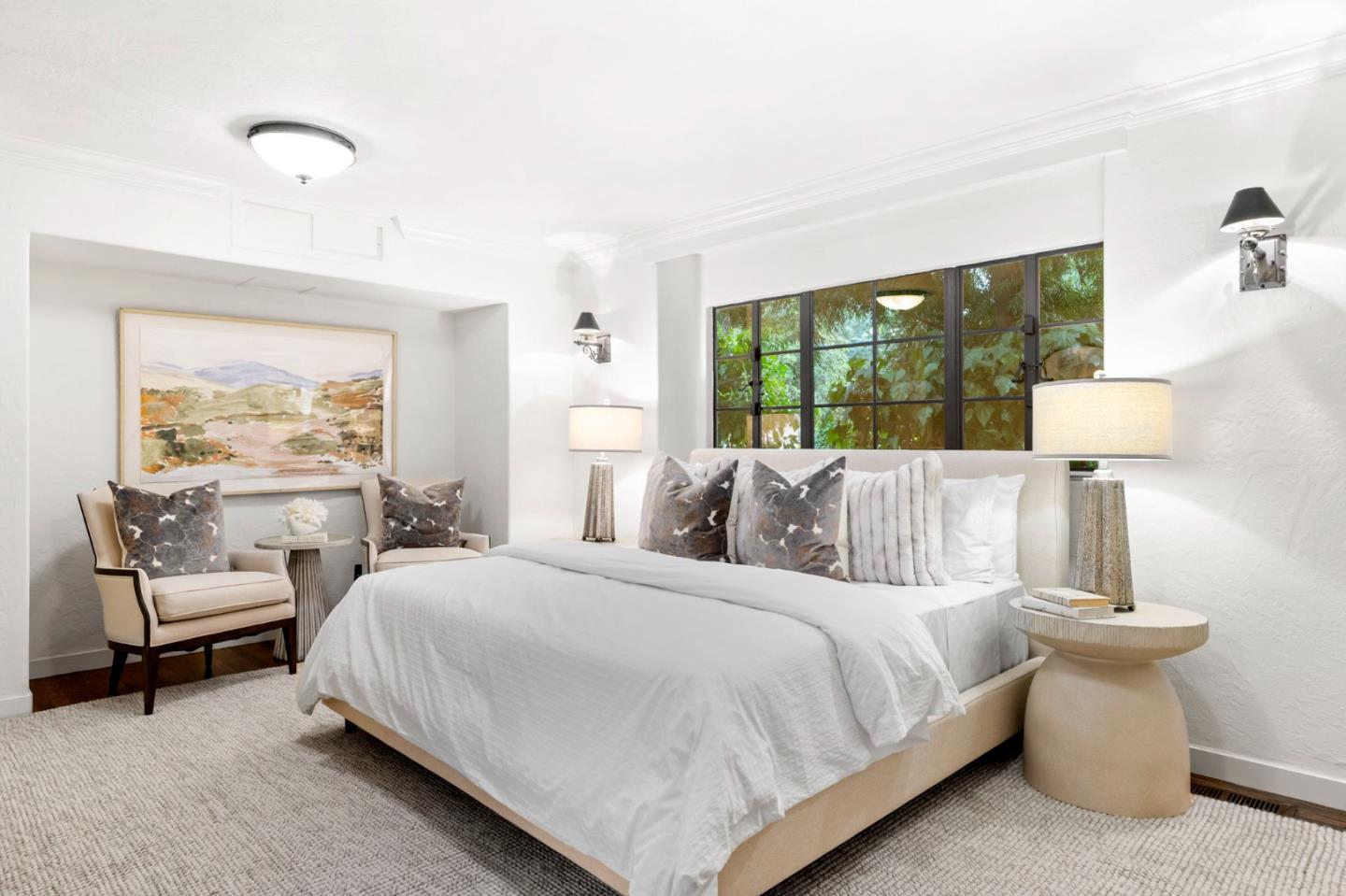 503 Arlington Road Redwood City, CA 94062 - Photo 34 of 48 a bedroom with a bed and large window