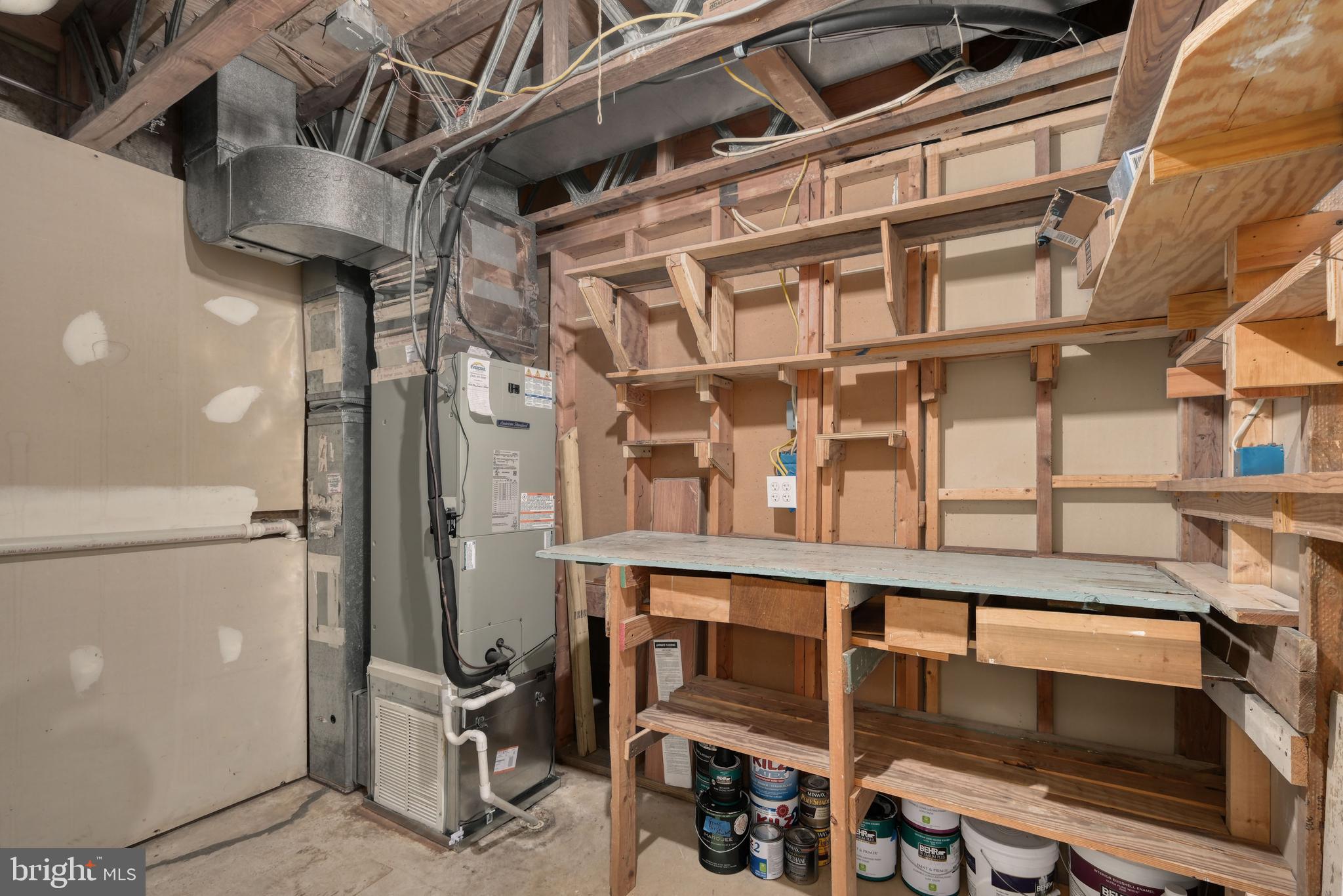8174 Cliffview Avenue Springfield, VA 22153 - Photo 49 of 55 LL utilty room (HVAC repl in 2025!) and workshop