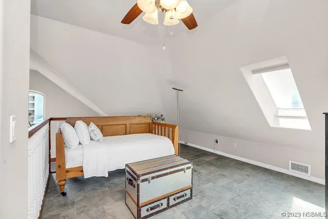 a view of a balcony with an ocean view