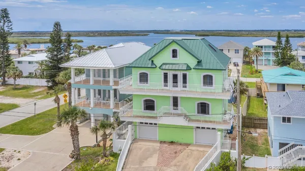 a view of a city and an ocean view