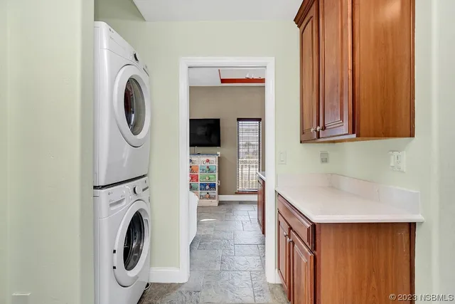 a view of a swimming pool and a outdoor space