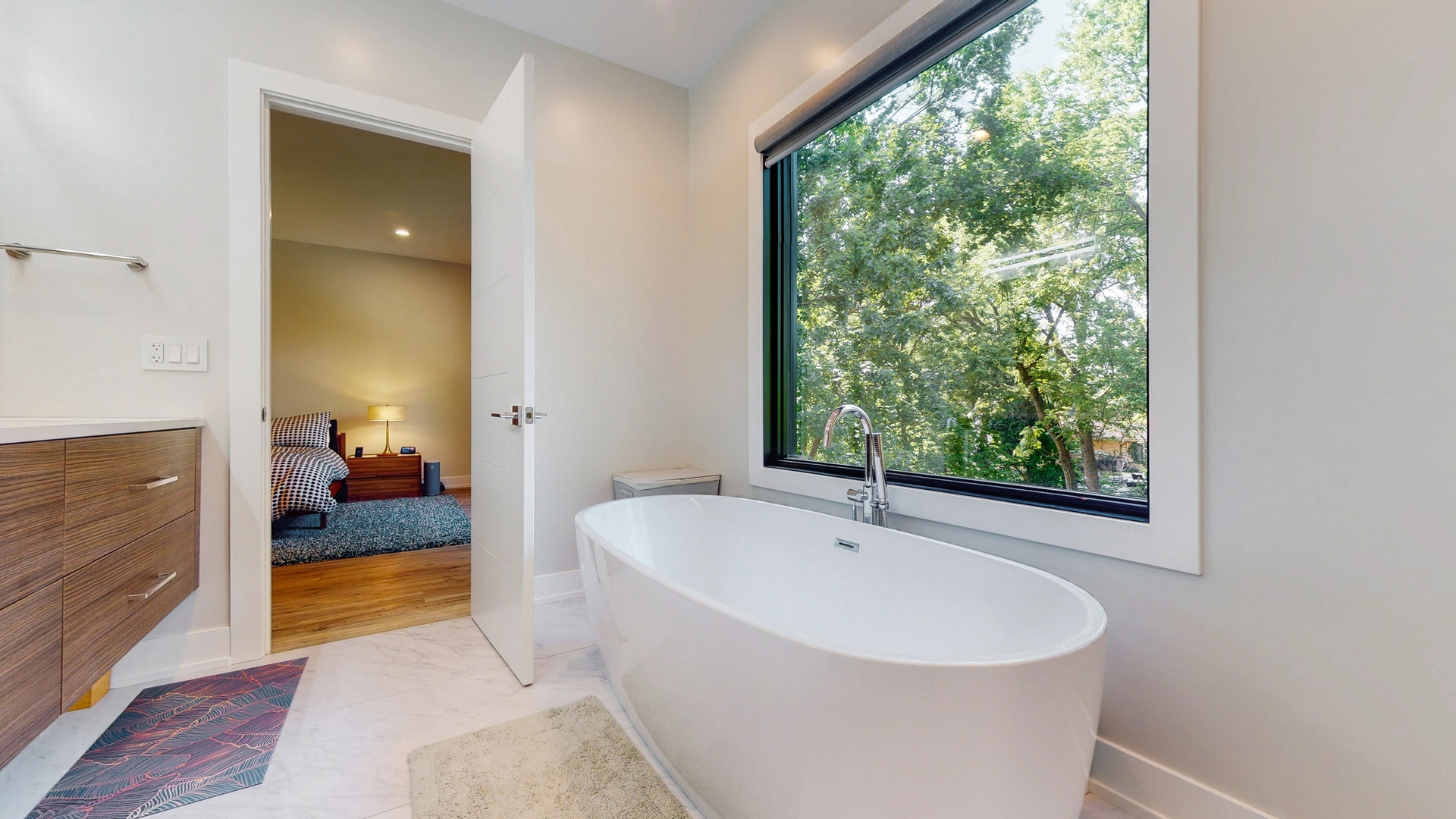 1 A Half Day Road Lincolnshire, IL 60069 - Photo 16 of 37 a bathroom with a bathtub and shower