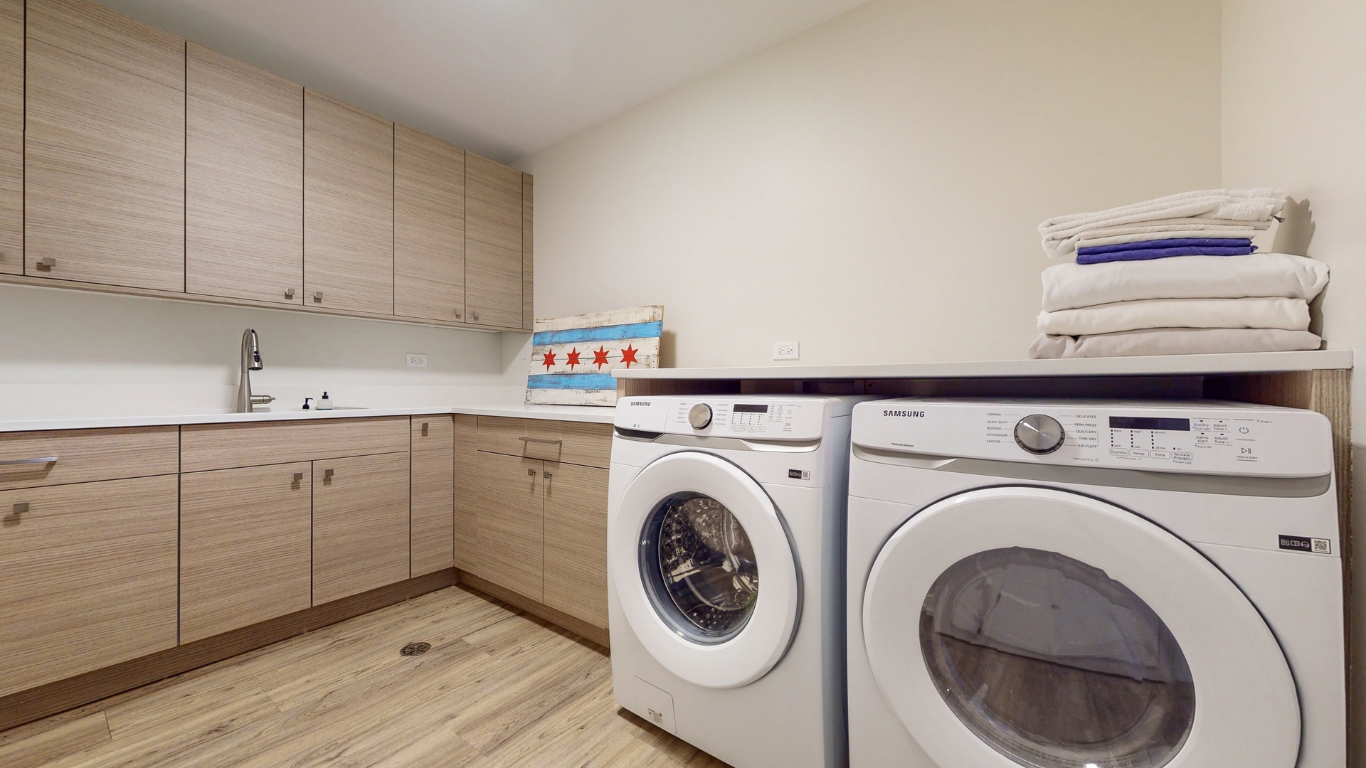 1 A Half Day Road Lincolnshire, IL 60069 - Photo 30 of 37 a utility room with sink dryer and washer