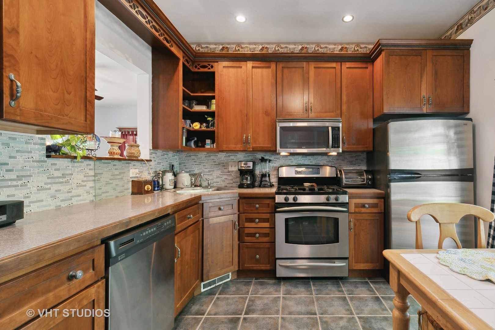 45W740 Read Road Maple Park, IL 60151 - Photo 14 of 26 a kitchen with granite countertop a stove sink and refrigerator