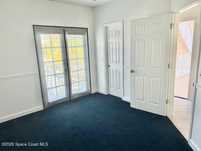 an empty room with a window