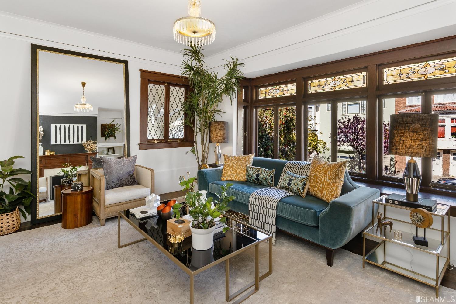 6th Avenue San Francisco, CA 94122 - Photo 9 of 72 a living room with furniture and a large window